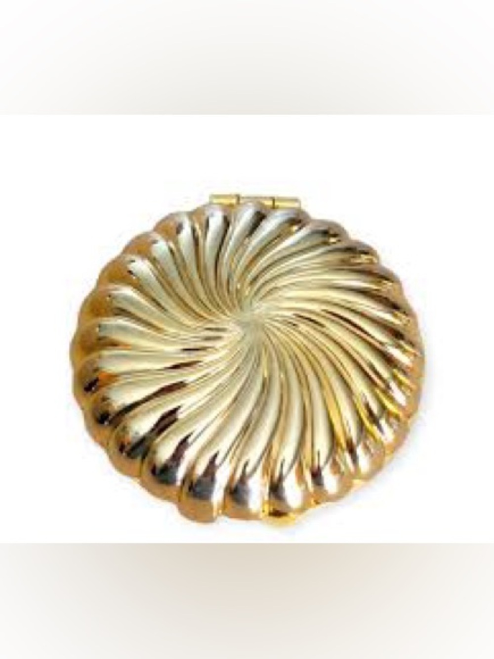 Partylite Gold clamshell travel, tea, light  holder